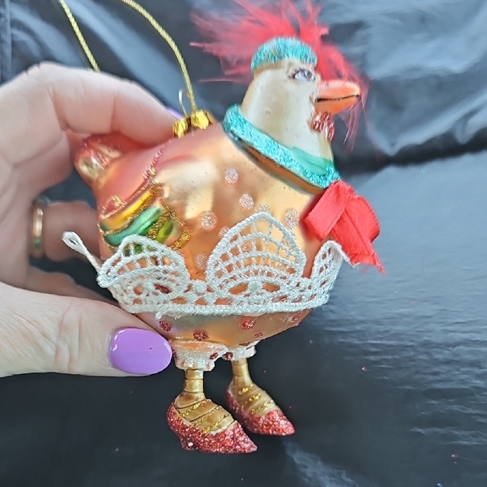 Colorful Rooster and Hen Ornaments - Picture 7 of 9